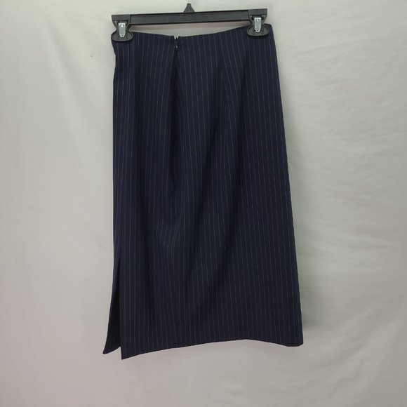 Club Monaco Women's Skirt Stripe Navy/White - Size 00 - Picture 2 of 5